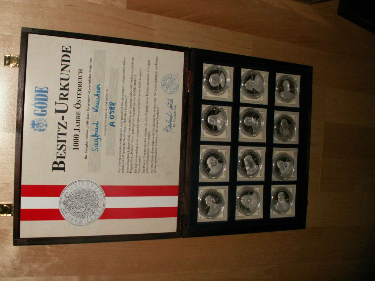 Exklusive Silbermünzsammlung "1000 Jahre Österreich" - Limitierte Edition (neuer Preis) – Bild 2