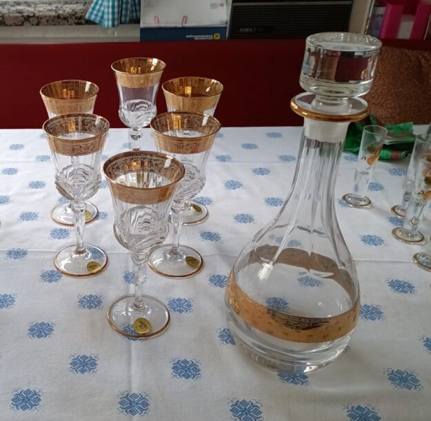 Venizianisches 24%-Bleikristallglas-Set 37-teilig (neuer Preis)