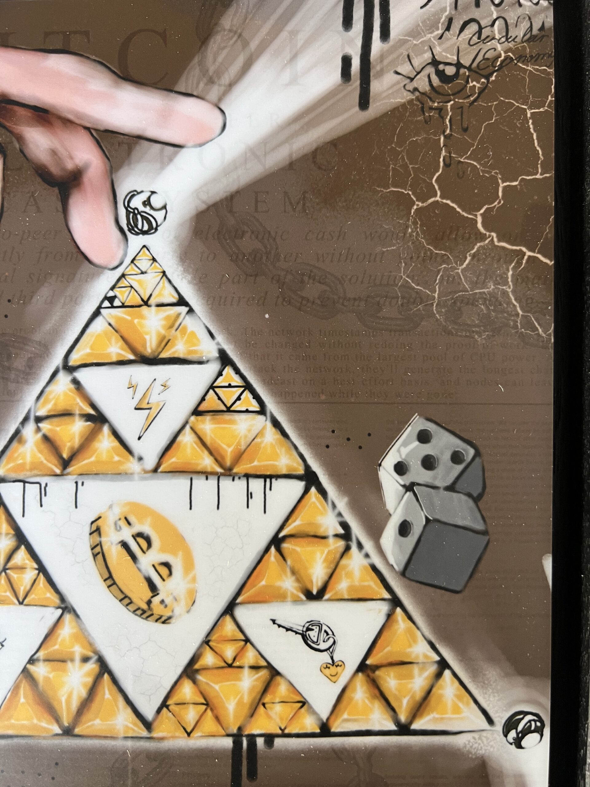 collectible 35×25 cm, Bitcoin wallet "DICE THE TRUTH!" – Bild 3