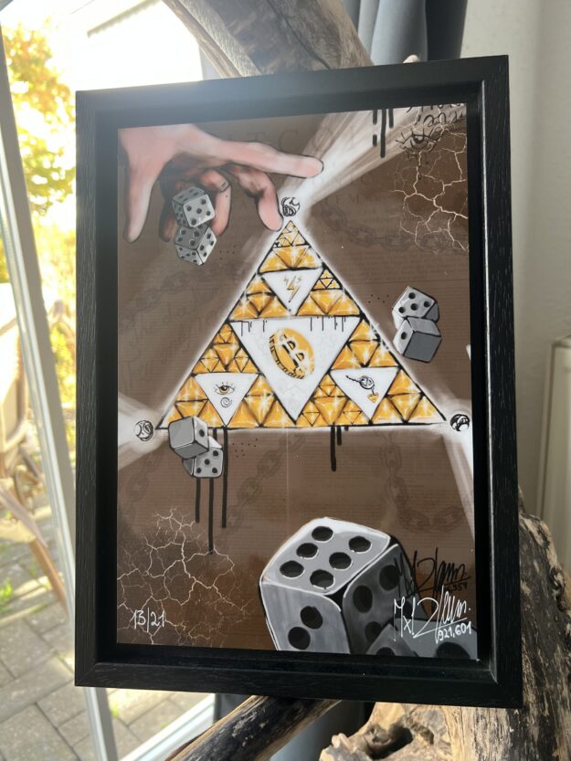 collectible 35×25 cm, Bitcoin wallet "DICE THE TRUTH!"