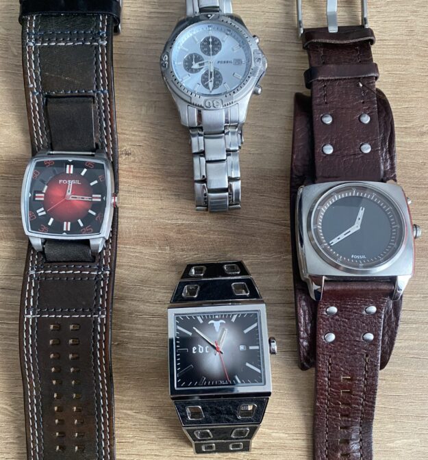 5Uhren gesamt Fossil, EDC und Quicksilver
