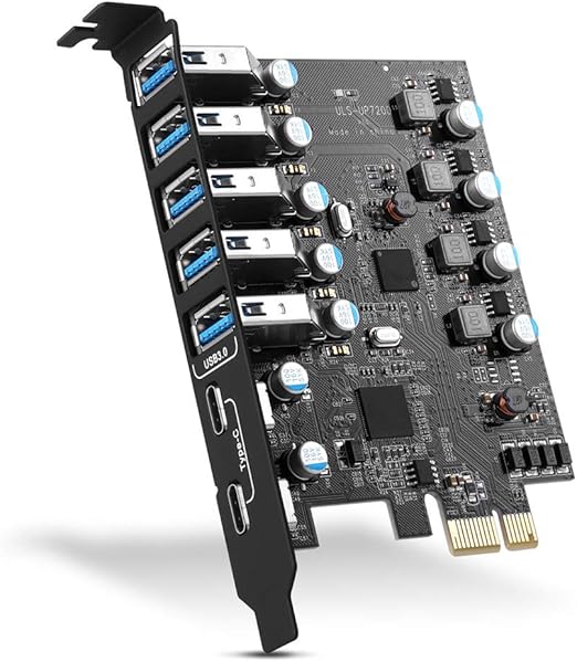 Mehr USB vom PC: 7 Port PCIe USB 3.0 Erweiterungskarte FRESCO Chip