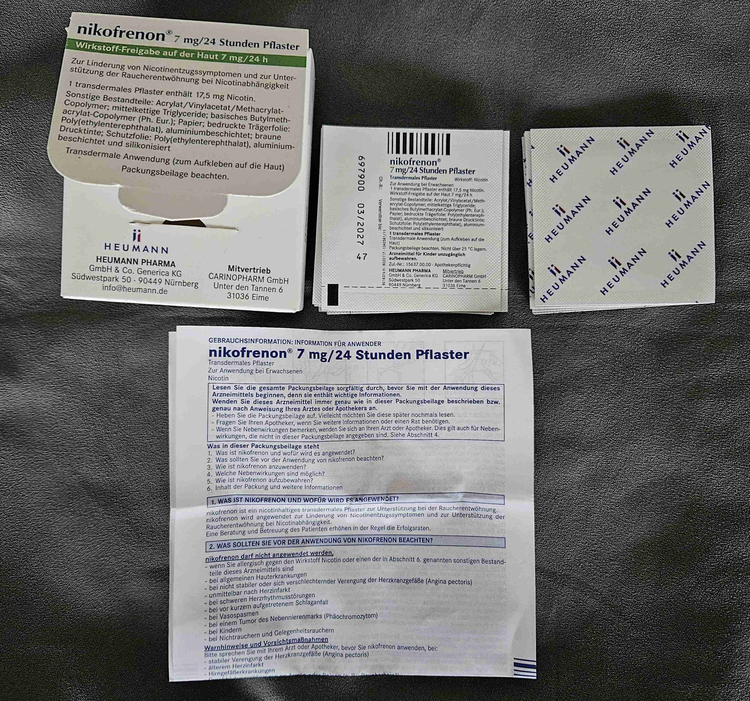 Nikofrenon® 7mg / 24 Stunden Pflaster ? Raucherentwöhnung Nikotinpflaster – Bild 2