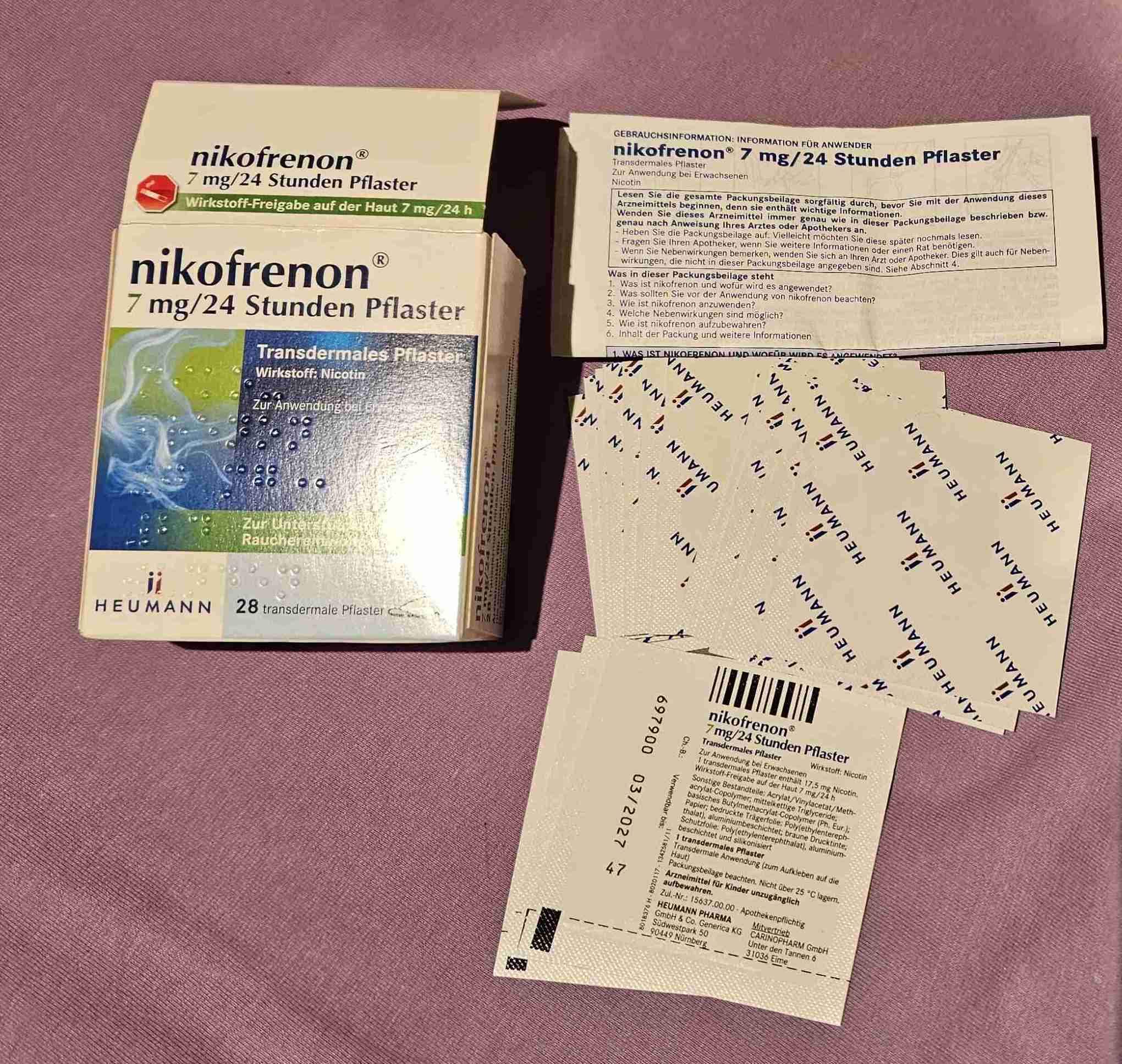 Nikofrenon® 7mg / 24 Stunden Pflaster ? Raucherentwöhnung Nikotinpflaster – Bild 4