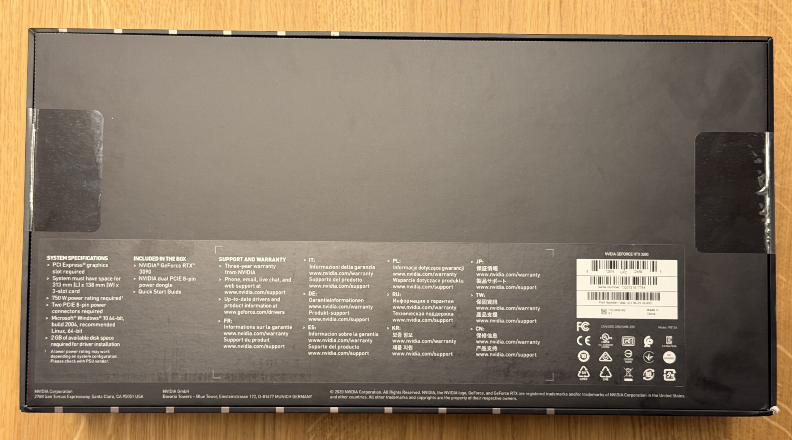 Grafikkarte/GPU Nvidia GeForce RTX 3090 Founders Edition + Kühlblöcke (neu und originalverpackt) – Bild 3
