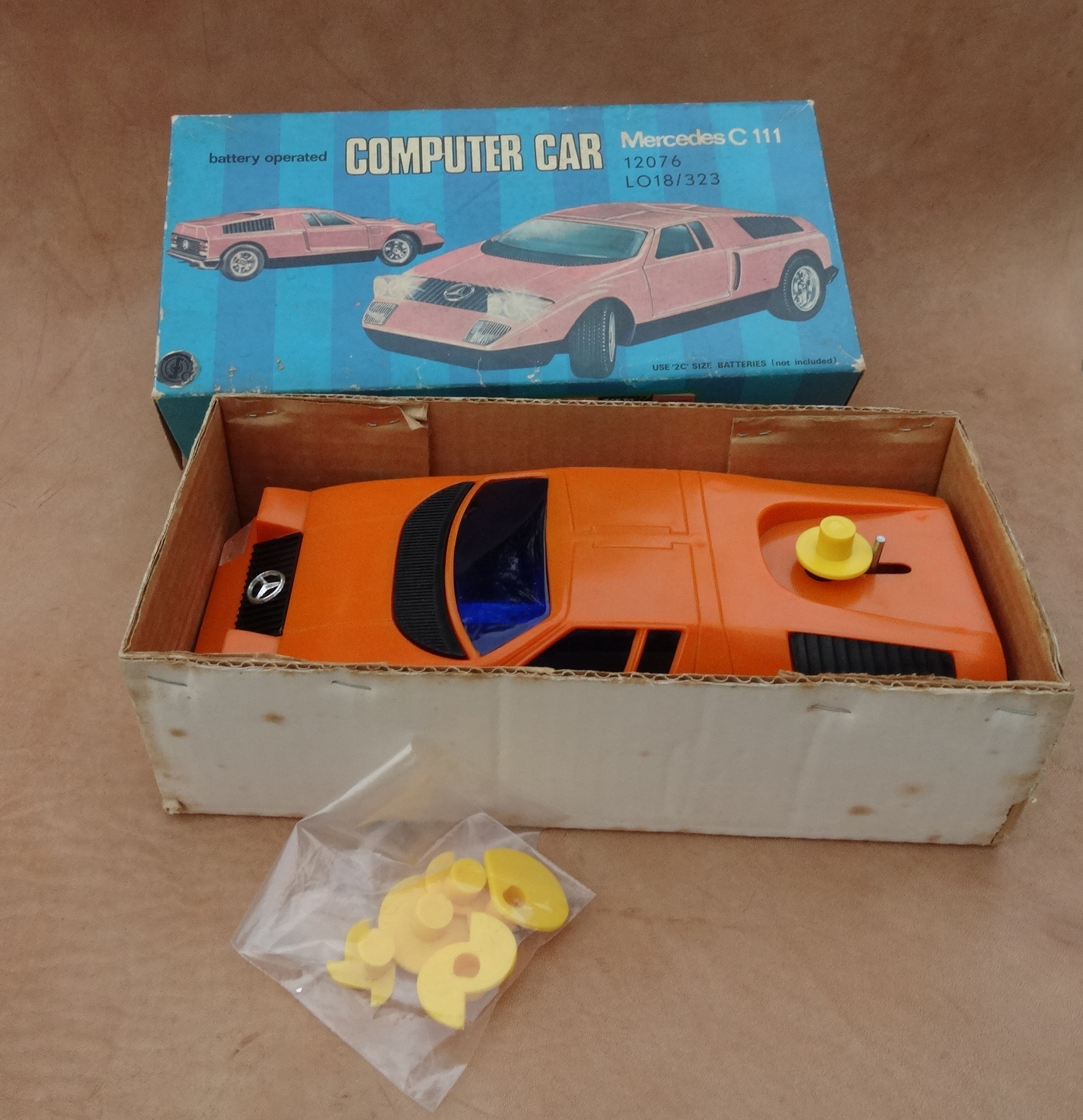 Vintage Spielzeugauto, Mercedes C 111, „Computer Car“ um 1970 – Bild 12
