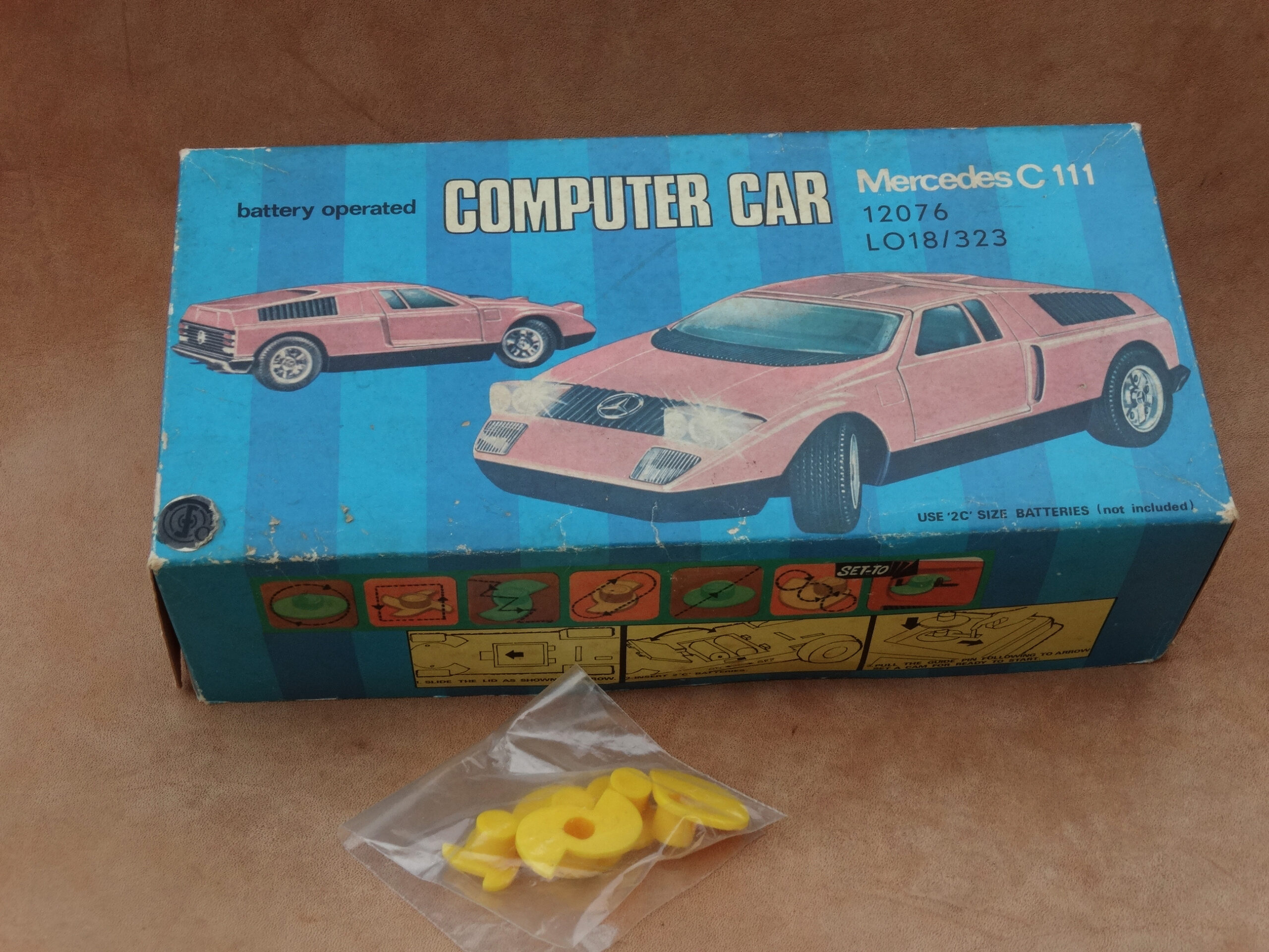 Vintage Spielzeugauto, Mercedes C 111, „Computer Car“ um 1970 – Bild 10