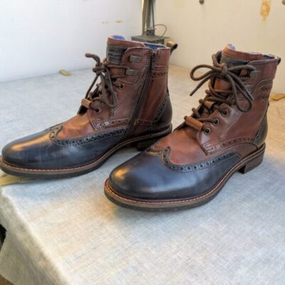 Bugatti Herren Stiefel Gr. 41 braun/blau wenig getragen