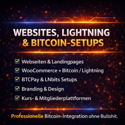 Webseiten, Lightning & Bitcoin-Setups